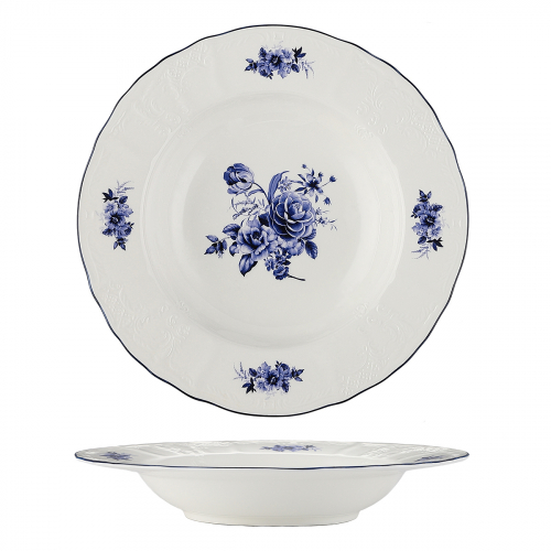 Тарелка глубокая для супа 23 см, 350 мл "Blue Flower"