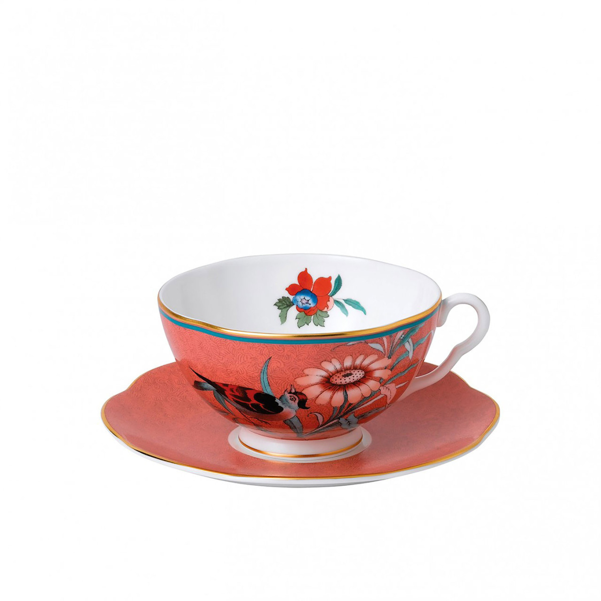 Чайная пара 320 мл корал Wedgwood Paeonia Blush
