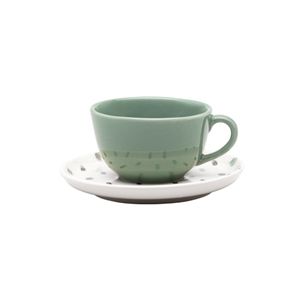 Чайная пара FLAT Shape SAMAMBAIA (чашка 200мл и блюдце 14см) Oxford