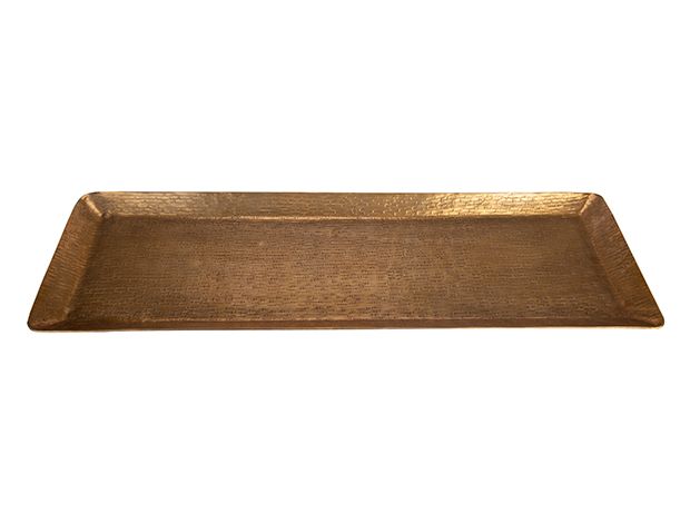 Блюдо прямоугольное 55X16,5XH2,5CM, алюминий, цвет золотой