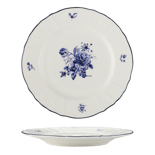 Тарелка плоская 26 см "Blue Flower"