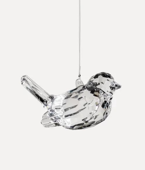 Подвес ПТИЦА 10х5 см, акрил, прозрачный