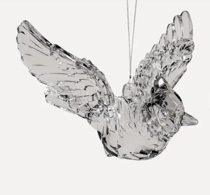 Подвес ПТИЦА 12х8 см, акрил, прозрачный