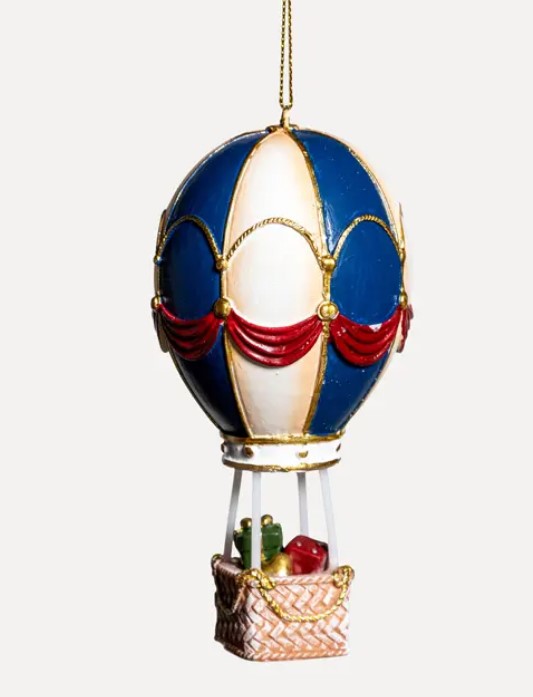 Подвес ВОЗДУШНЫЙ ШАР 7x13 см, полирезин, синий