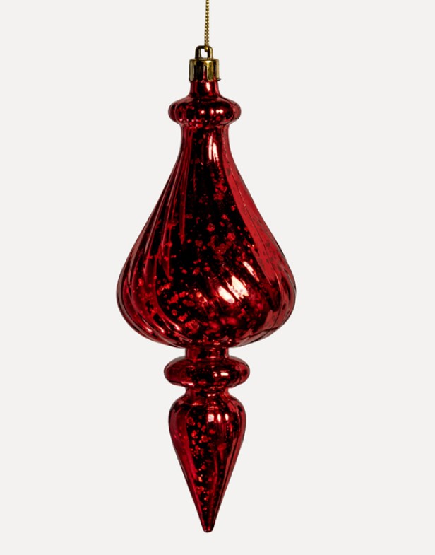 Подвес H18 см, пластик, красный