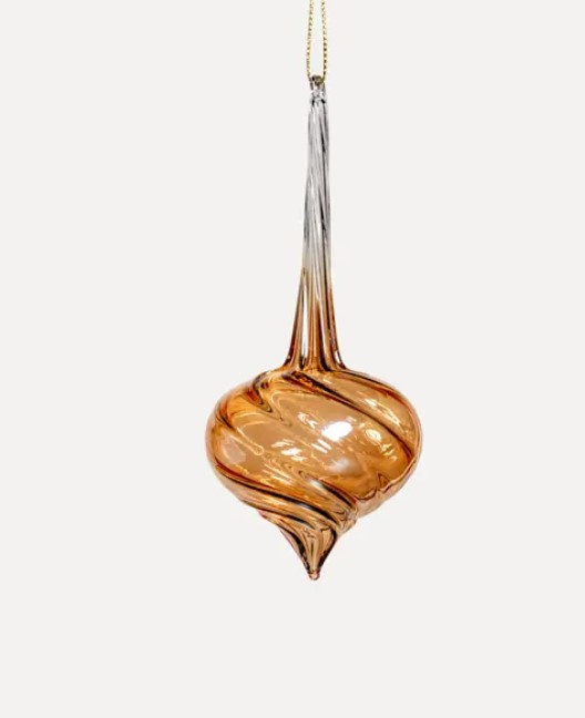 Подвес 6x14 см, стекло, светло-медный