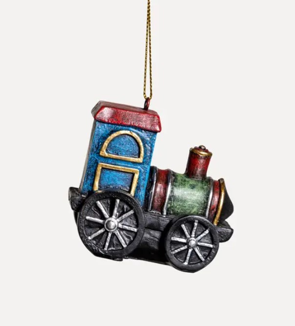 Подвес ПАРОВОЗ 7x6 см, полирезин, мультиколор