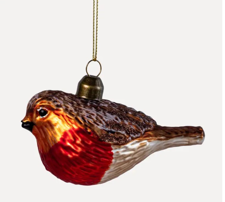 Подвес ПТИЦА 10x5 см, стекло, рыжий