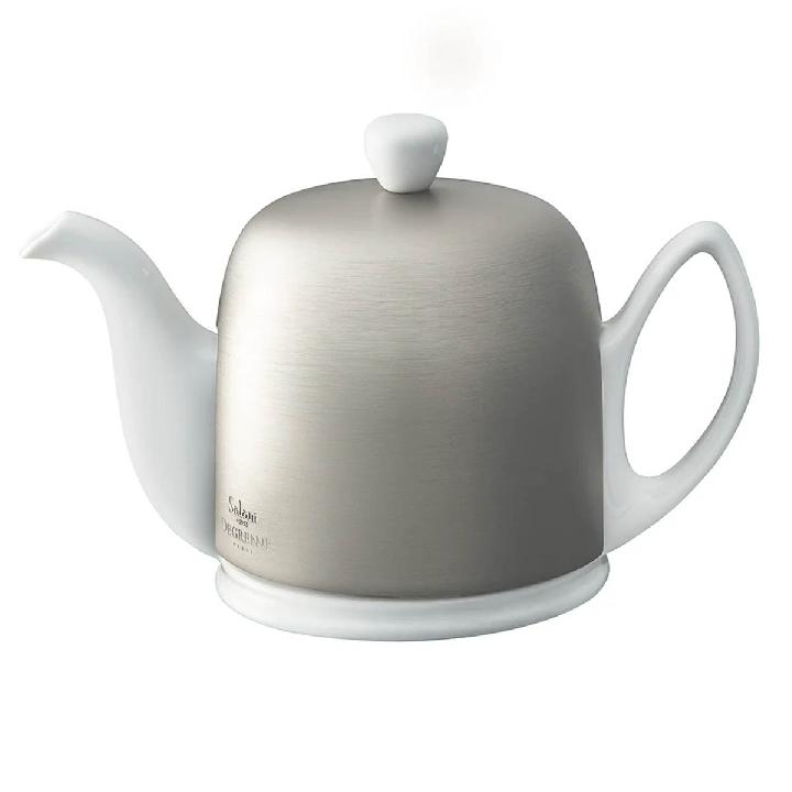 Чайник 700 мл белый с цинковой крышкой SALAM