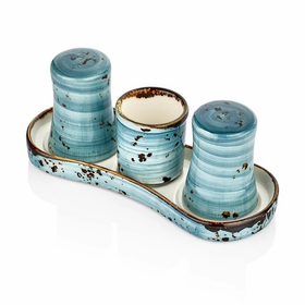 Набор д/специй 4 предмета, голубой "Infinity", By Bone