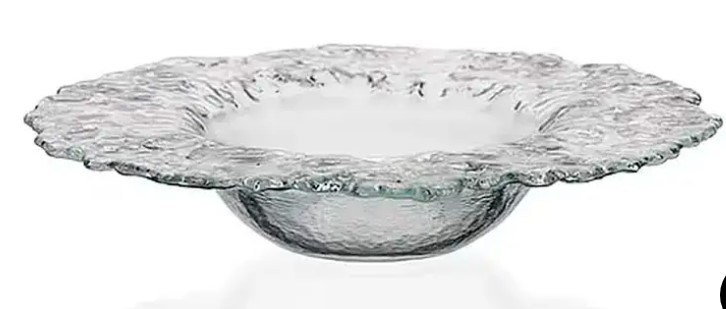 Тарелка для пасты d 25 см h 5 см, стекло, прозрачная, Io