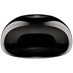 Ваза-пончик "D'ARTE" диаметр 26 см высота 13 см, темно-серое стекло