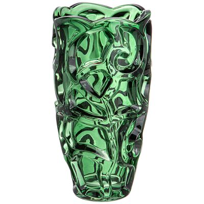 Ваза "Изумруд" диаметр 15 см высота 30 см, стекло (зеленый)