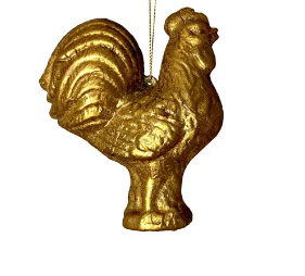 Подвес ПЕТУШОК Н11 см, пластик, золотой