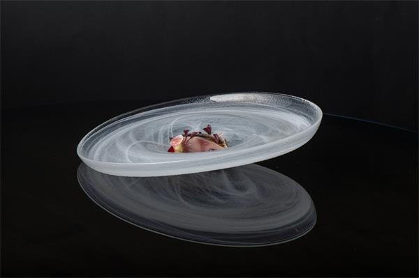 Тарелка d 21 см h 6 см, стекло, цвет / декор белый, Ola