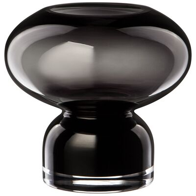 Ваза "D'ARTE" диаметр 15 см высота 13,5 см, темно-серое стекло