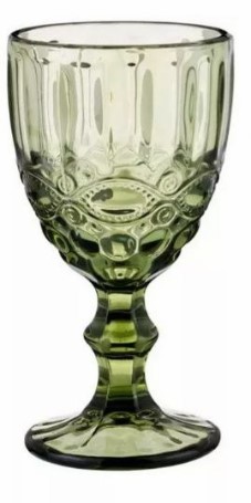 Бокал 250мл (зеленый узор) универсальный, стекло