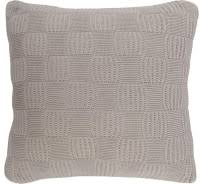 Подушка из хлопка рельефной вязки светло-серого цвета из коллекции Essential, 45х45 см