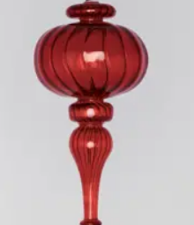 Подвес ГИРЛЯНДА L24 см, стекло, бордовый