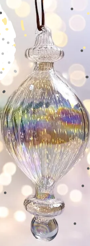 Подвес сосулька L19 см, стекло, прозрачный