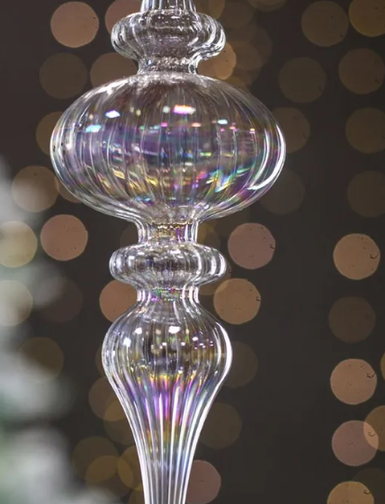 Подвес сосулька L20 см D6 см, стекло, прозрачный