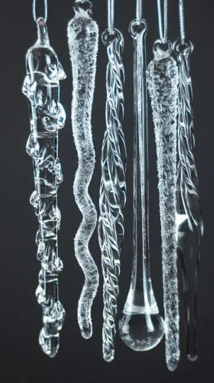 Сосулька 14 см, прозрачный цвета