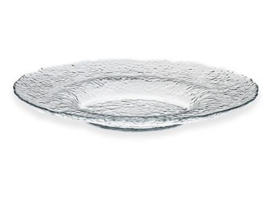 Тарелка d 28 см h 3 см, стекло, прозрачная, Hammered