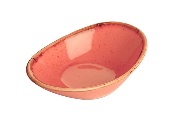 Мини-соусник овальный 7х11 см фарфор цвет оранжевый