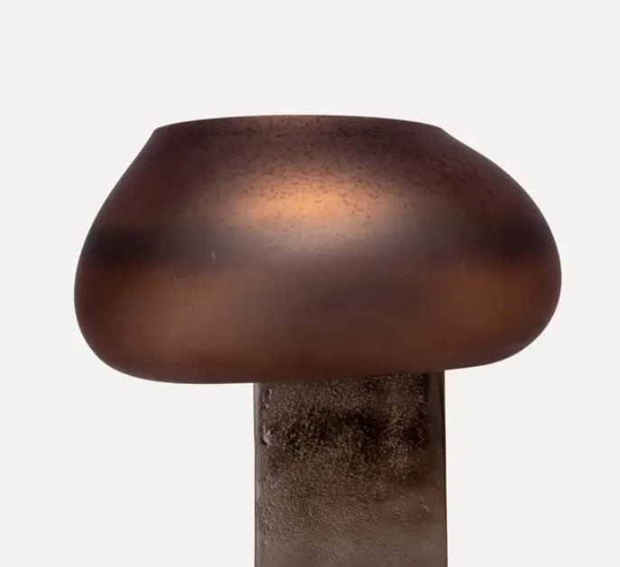 Ваза 30x34 см, стекло, металл, бронзовый