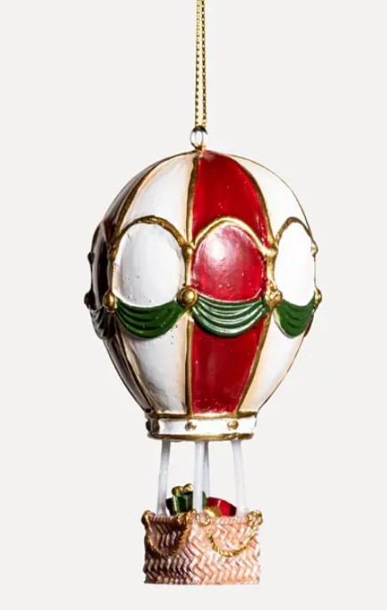 Подвес ВОЗДУШНЫЙ ШАР 6x11 см, полирезин, красный