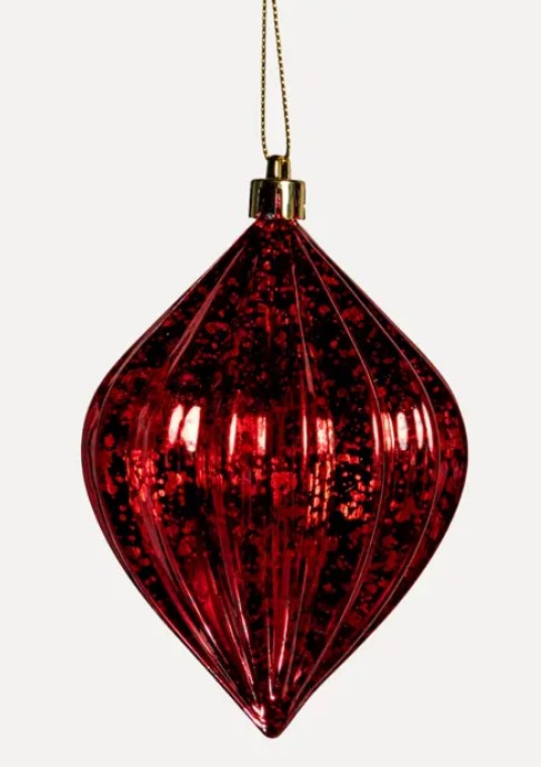 Подвес КАПЛЯ H12 см, пластик, красный