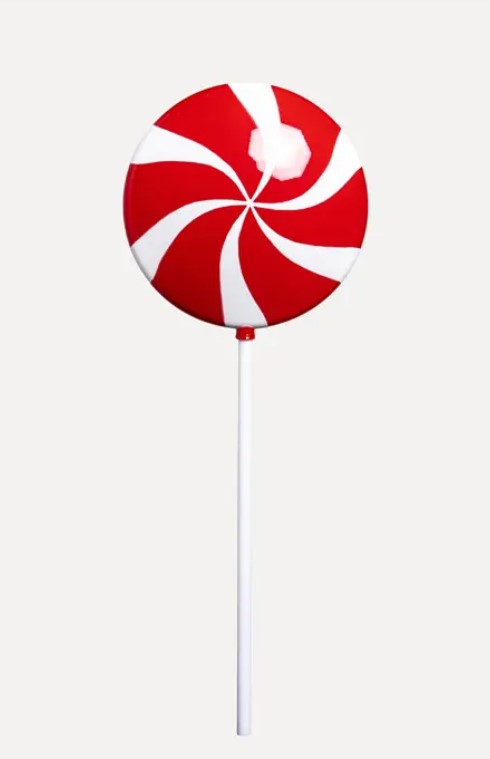 Подвес ЛЕДЕНЕЦ КРУГ H66 см, пластик, белый, красный