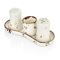 Набор для специй 4 предмета, белый "Elegance", By Bone