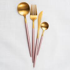 Набор столовых приборов на 5 персон «Pink Gold»