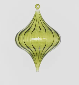 Подвес ручной работы МИНДАЛЬ L12 D10 см, стекло, зеленый