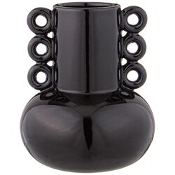 Ваза 15,5*15,5*18 см 1300 мл черная с ручками