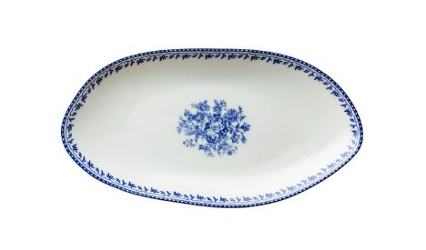 Блюдо овальное  25х13см (синий) Lancaster фарфор