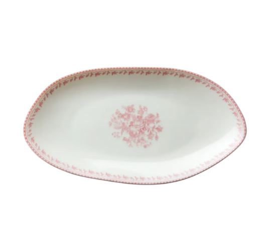 Блюдо овальное 25х13смl (розовое) Lancaster фарфор
