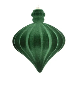 Подвес H18 см, пластик, флок, темно-зеленый,