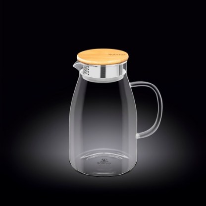 Кувшин 1,5 л. с крышкой + сетка нерж Термостекло Wilmax