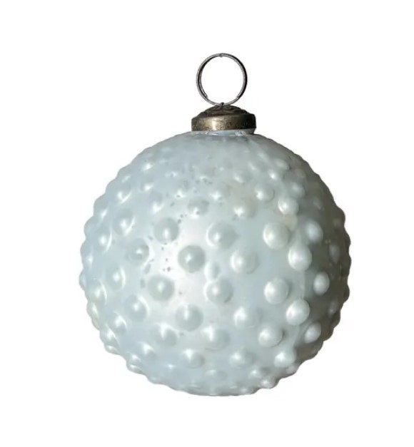 Шар D10 см, стекло, белый