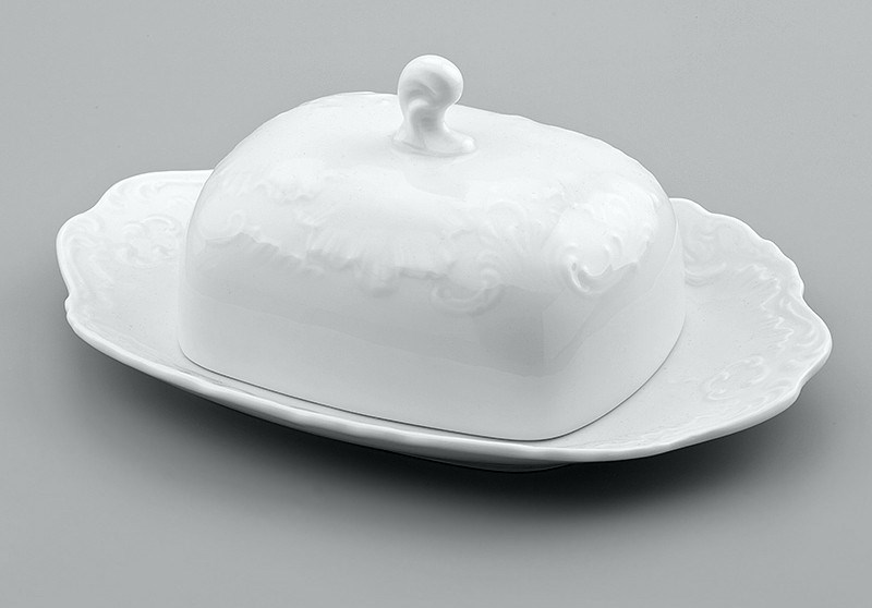 Масленка Рококо без декора, Cmielow фарфор