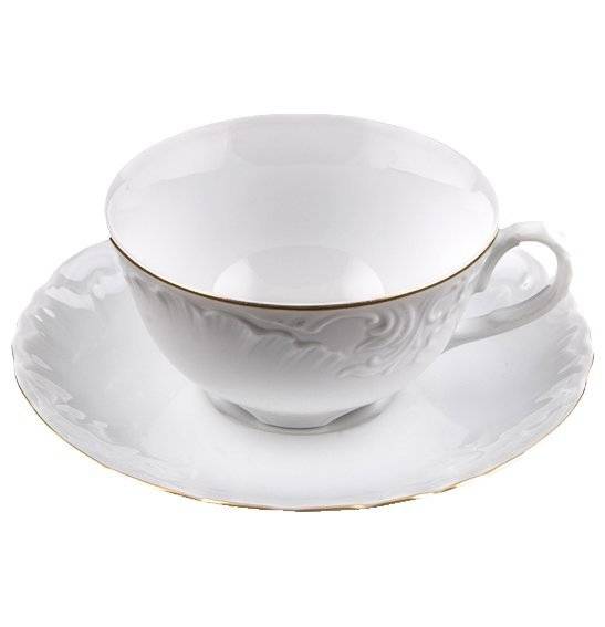 Чайная пара 220 мл Рококо без декора, Cmielow