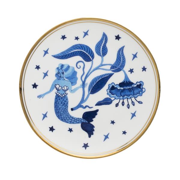 Тарелка d15,5 см синий декор Funky Table