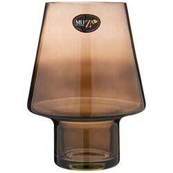 Ваза коричневая 24 см, стекло