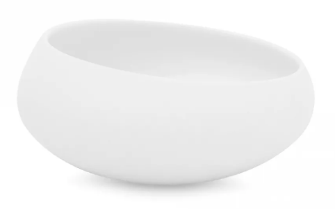 Салатник 12 см 300 мл матовый белый скошенный Degrenne