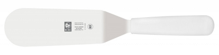 Лопатка 28 см. изогнутая раб. часть 12*5 см. нерж. с пластик. ручкой белая Icel