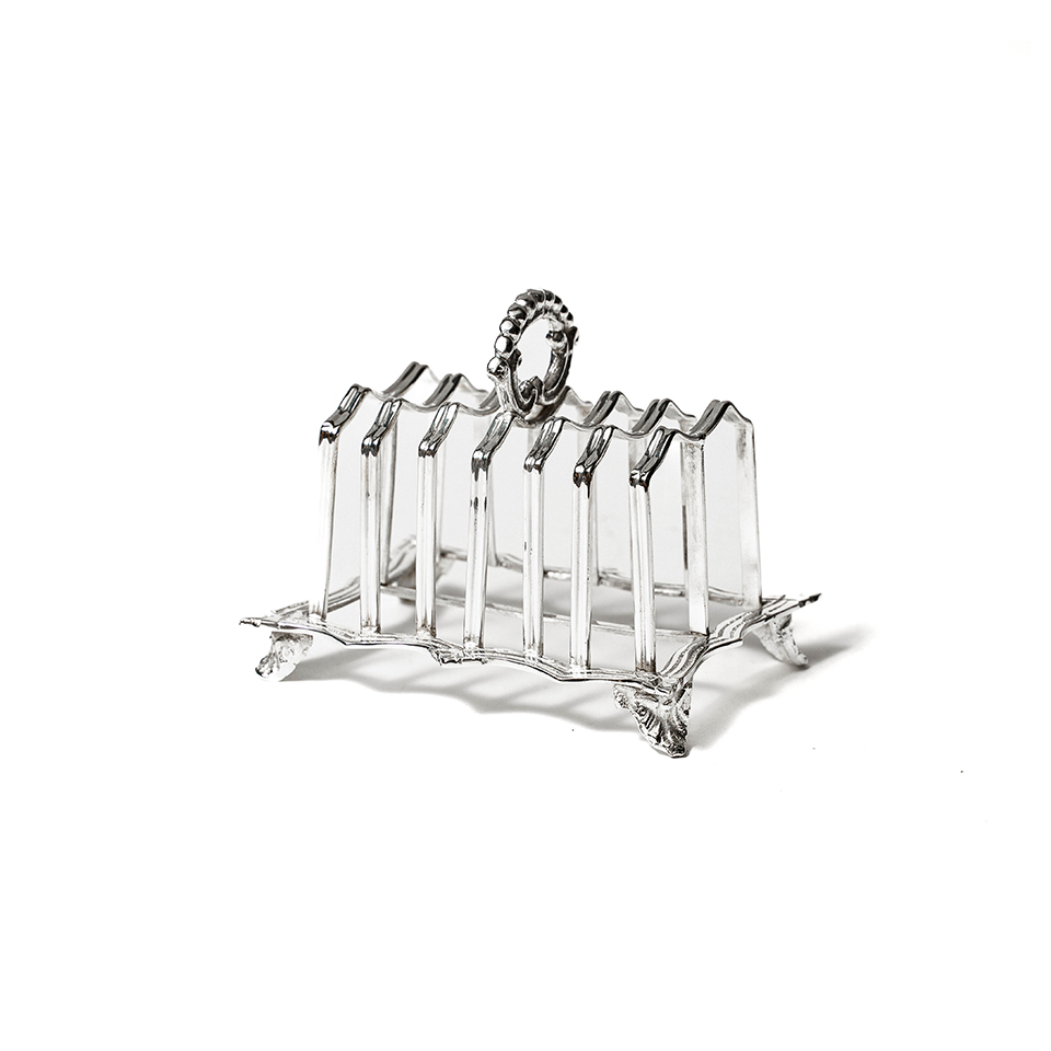 Подставка для тостов металл, посеребрение