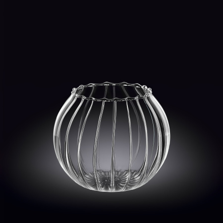 Ваза для цветов d=120 мм. h=100 мм. рельефная Термостекло Wilmax