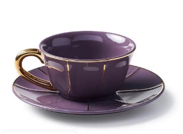 Чайная пара 200 мл, цвет Porpora, 2пр Vintage Bitossi